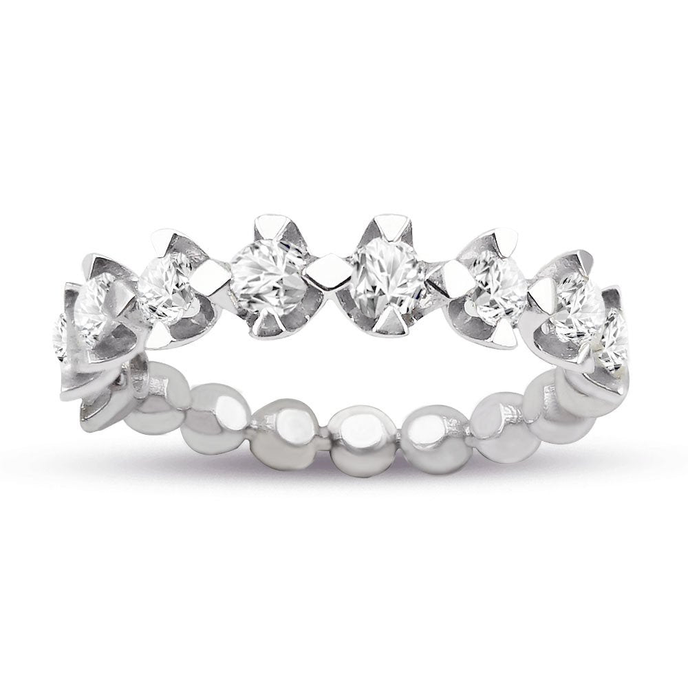 Пръстен от бяло злато с диаманти 0.80 карата